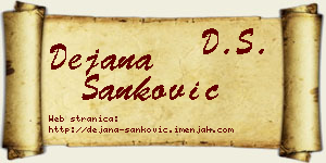 Dejana Sanković vizit kartica